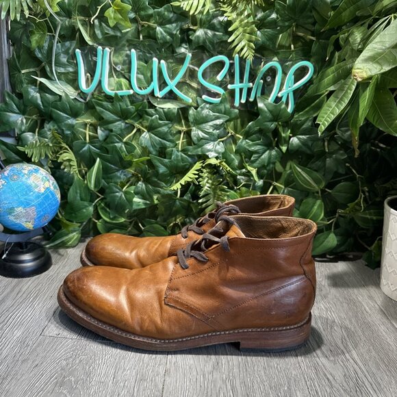 Frye Bowery Leather Mens Chukka Boots Sz 11 Tan Brown main image 4